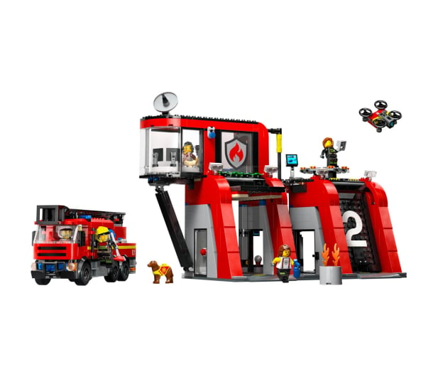 LEGO City 60414 Remiza strażacka z wozem strażackim - 1205487 - zdjęcie 3