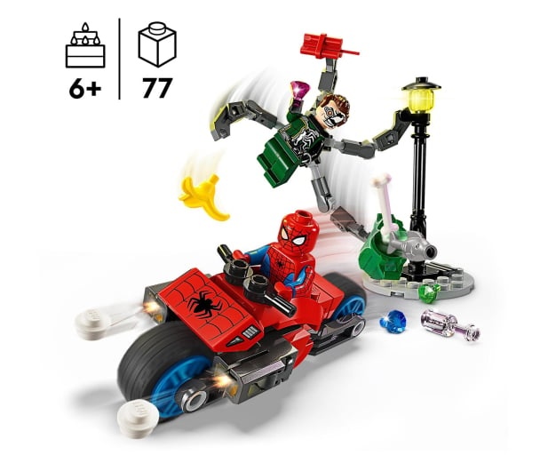 LEGO Super Heroes 76275 Pościg na motocyklu Spider-Man vs Doc Ock - 1202119 - zdjęcie 3