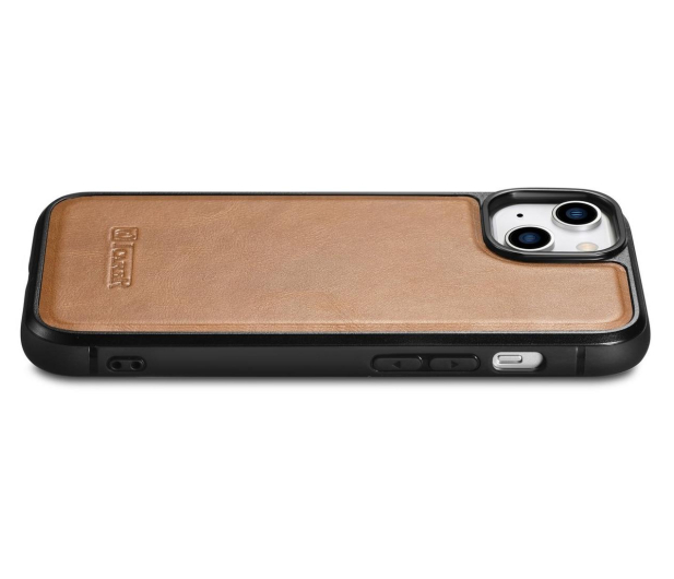 iCarer Leather Oil Wax do iPhone 14 Plus brązowy - 1201148 - zdjęcie 7