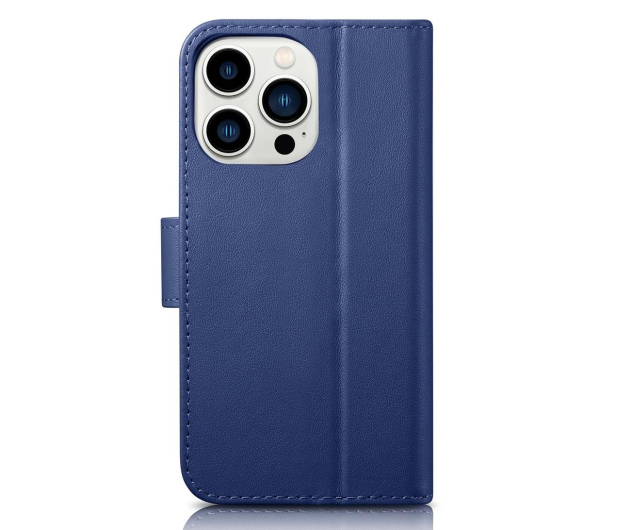 iCarer Wallet Case do iPhone 14 Pro (anti-RFID) niebieski - 1201180 - zdjęcie 2