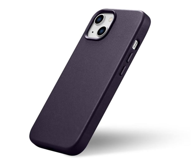 iCarer Leather Case do iPhone 14 Plus (MagSafe) fioletowy - 1201181 - zdjęcie 4