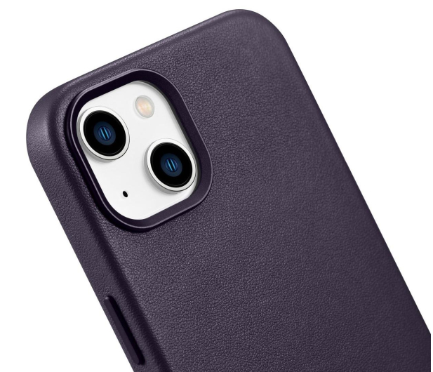 iCarer Leather Case do iPhone 14 Plus (MagSafe) fioletowy - 1201181 - zdjęcie 6