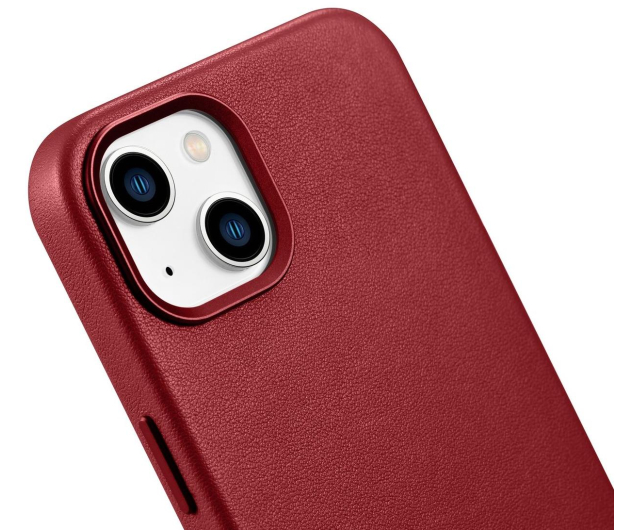 iCarer Leather Case do iPhone 14 Plus (MagSafe) czerwony - 1201111 - zdjęcie 4