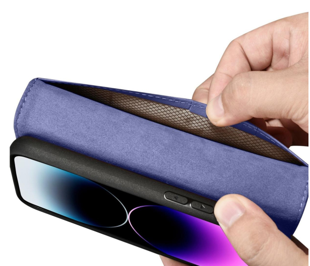 iCarer Wallet Case do iPhone 14 Pro (anti-RFID) fioletowy - 1201191 - zdjęcie 7