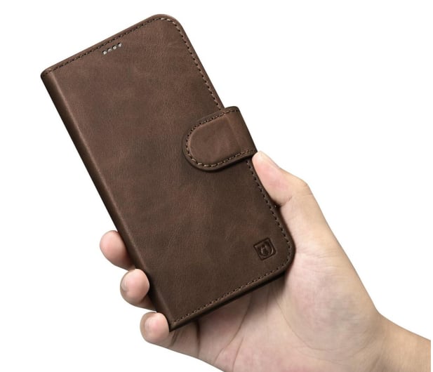 iCarer Wallet Case Oil Wax do iPhone 14 Plus (anti-RFID) brązowy - 1201152 - zdjęcie 6