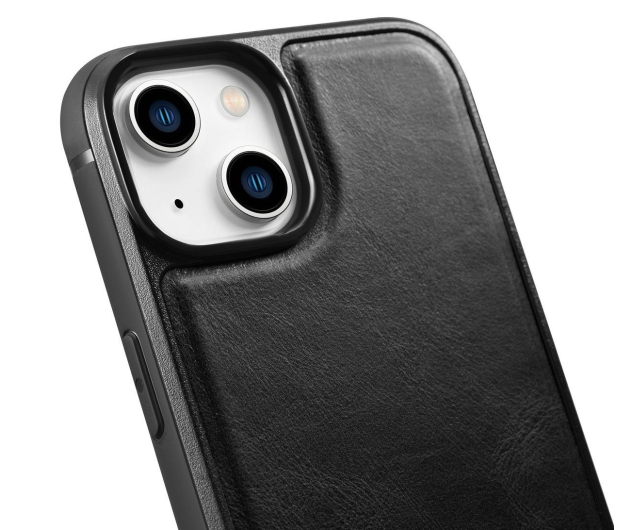 iCarer Leather Oil Wax do iPhone 14 Plus czarny - 1201077 - zdjęcie 3