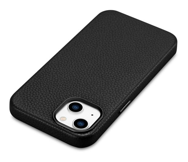 iCarer Litchi Premium Leather Case do iPhone 14 (MagSafe) czarny - 1201083 - zdjęcie 6