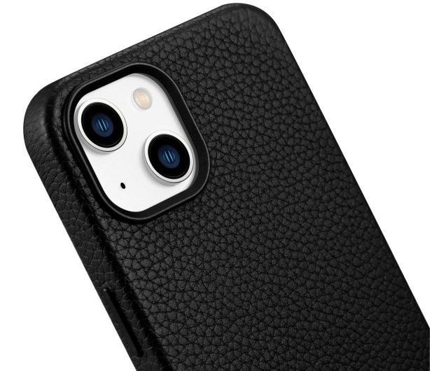 iCarer Litchi Premium Leather Case do iPhone 14 (MagSafe) czarny - 1201083 - zdjęcie 8