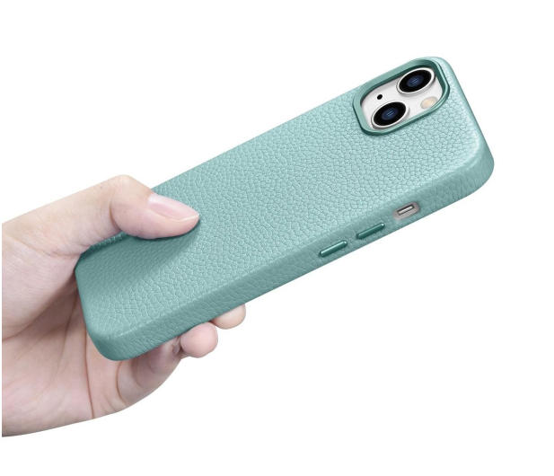 iCarer Litchi Premium LeatherCase do iPhone 14 Plus(MagSafe) green - 1201114 - zdjęcie 6