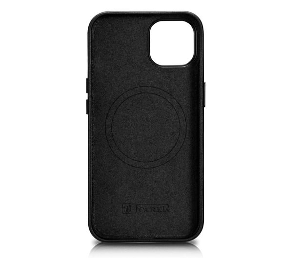 iCarer Leather Case do iPhone 14 (MagSafe) czarny - 1201086 - zdjęcie 2