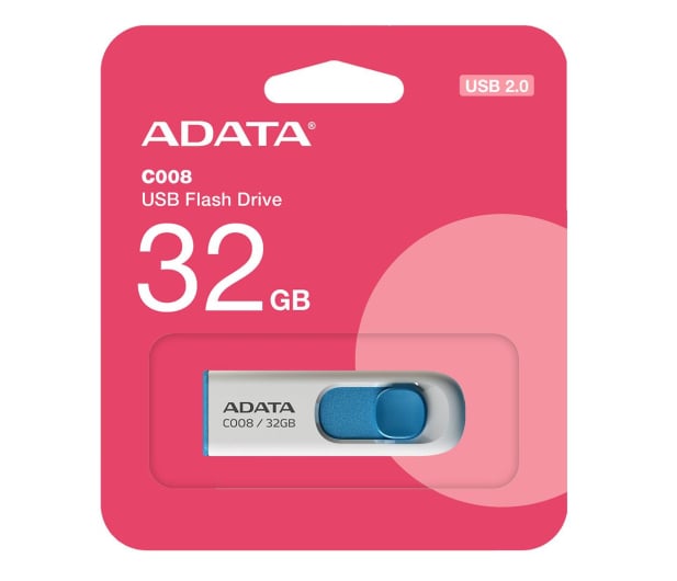 ADATA 32GB DashDrive Classic C008 biało-niebieski USB 2.0 - 1202725 - zdjęcie