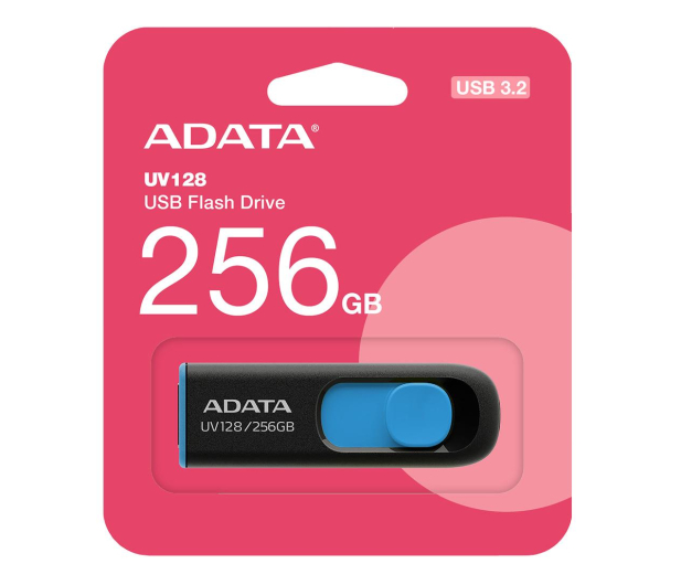 ADATA 256GB DashDrive UV128 czarno-niebieski (USB 3.1) - 1202708 - zdjęcie