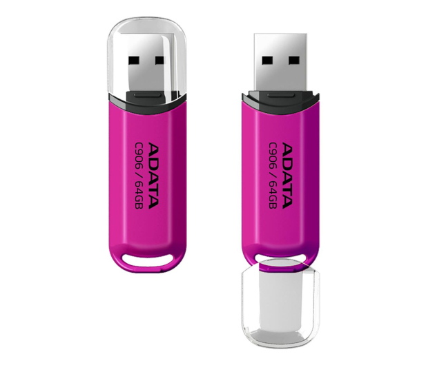 ADATA 64GB C906 różowy USB 2.0 - 1202706 - zdjęcie 2