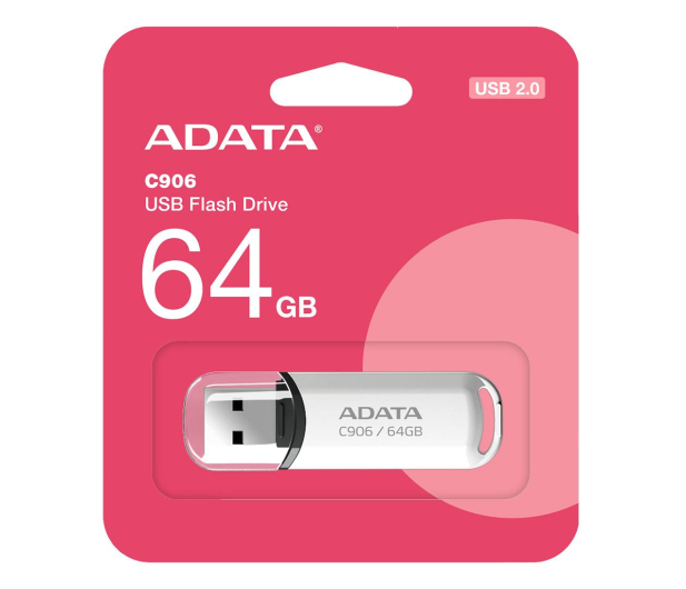 ADATA 64GB C906 biały USB 2.0 - 1202707 - zdjęcie