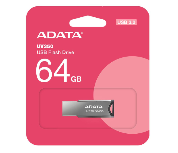 ADATA 64GB UV350 czarny (USB 3.1) - 1202696 - zdjęcie