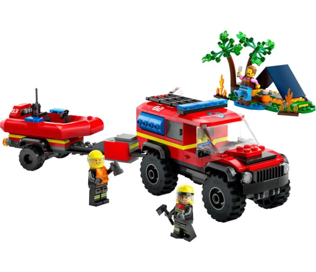 LEGO City 60412 Terenowy wóz strażacki z łodzią ratunkową - 1203367 - zdjęcie 3