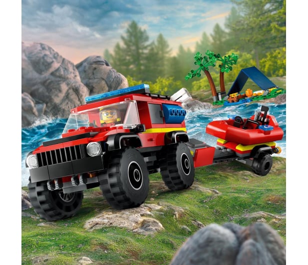 LEGO City 60412 Terenowy wóz strażacki z łodzią ratunkową - 1203367 - zdjęcie 9
