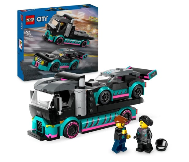 LEGO City 60406 Samochód wyścigowy i laweta - 1202680 - zdjęcie 2