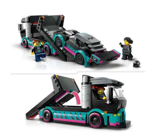 LEGO City 60406 Samochód wyścigowy i laweta - 1202680 - zdjęcie 4