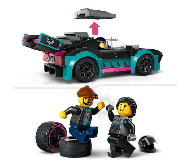 LEGO City 60406 Samochód wyścigowy i laweta - 1202680 - zdjęcie 5