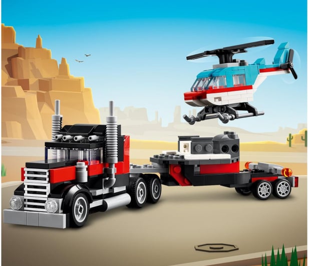 LEGO Creator 31146 Ciężarówka z platformą i helikopterem - 1202658 - zdjęcie 9