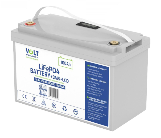 VOLT Akumulator LiFePO4 12.8V 100Ah BMS LCD - 1116391 - zdjęcie