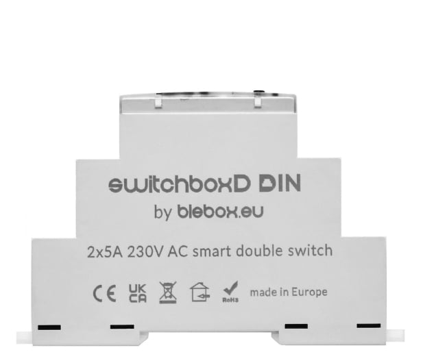 BleBox switchBoxD DIN - podwójny przełącznik on/off na szynę DIN - 1119313 - zdjęcie