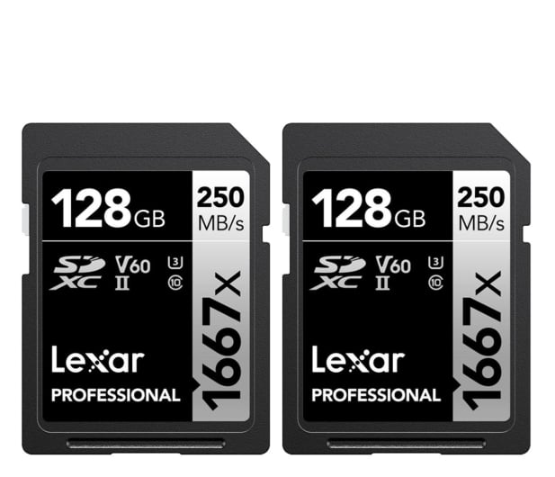 Lexar 2x128GB 1667x Professional SDXC UHS-II U3 V60 - 1111510 - zdjęcie 1