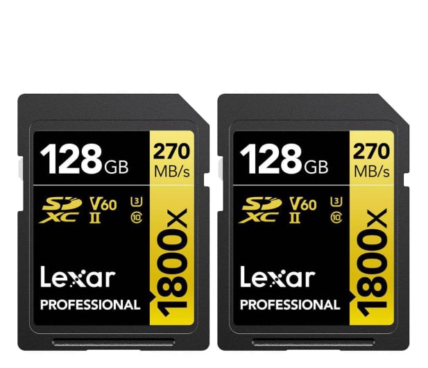 Lexar 2x128GB 1800x Professional SDXC UHS-II U3 V60 - 1111579 - zdjęcie 1