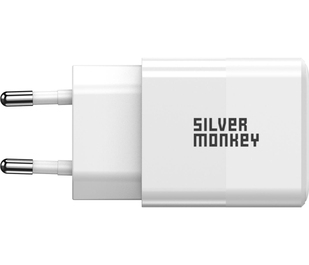 Silver Monkey Ładowarka sieciowa 20W USB-C PD, USB-A QC - 603413 - zdjęcie 2