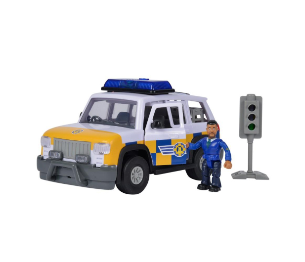 Simba Strażak Sam Jeep policyjny z figurką Malcolm - 1125555 - zdjęcie 3