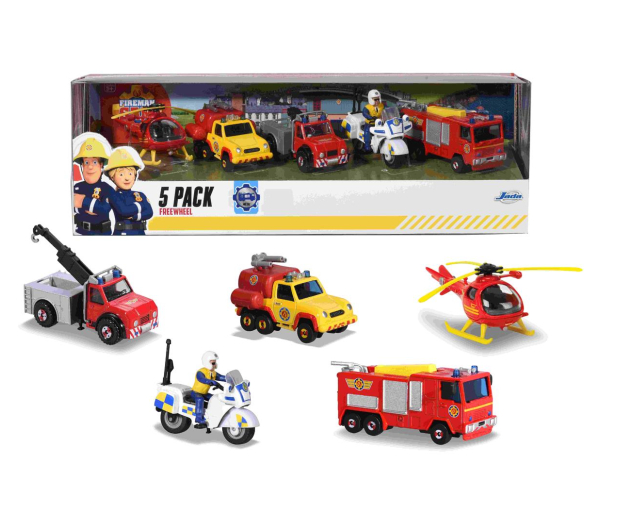 Simba Strażak Sam figurka i pięć pojazdów - 1125349 - zdjęcie