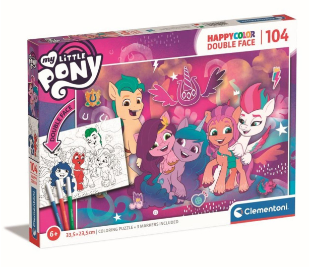 Clementoni Happycolor Puzzle dwustronne My Little Pony 25726 - 1130266 - zdjęcie