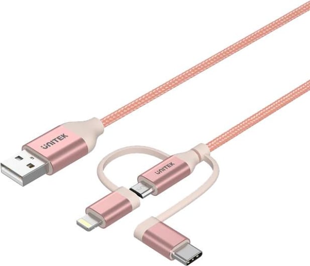 Unitek USB-A 3w1 (Lightning, USB-C, microUSB - 1063348 - zdjęcie 2