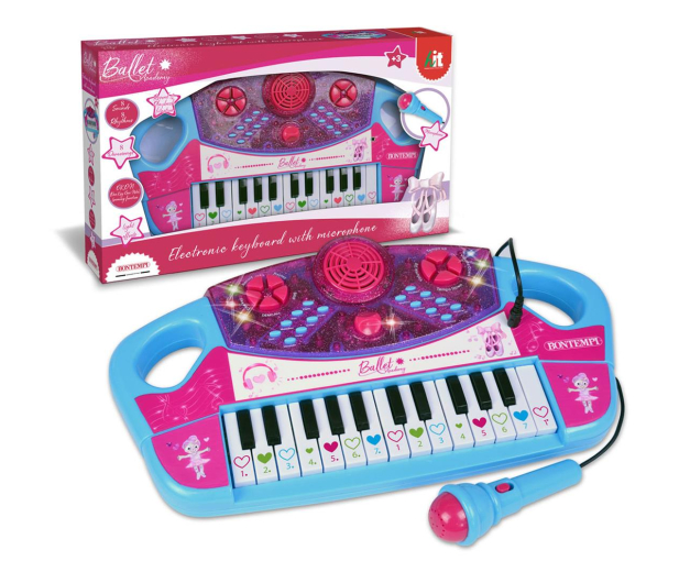 Bontempi Elektroniczny Keyboard z mikrofonem - 1124571 - zdjęcie