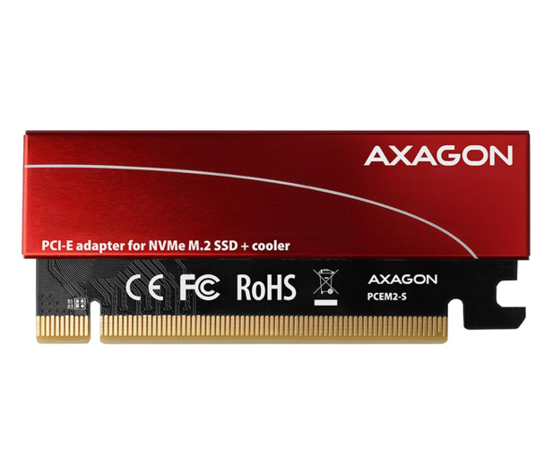 Axagon PCEM2-S Adapter wewnętrzny PCIe x16, 1x M.2 NVMe M-ke - 1139527 - zdjęcie