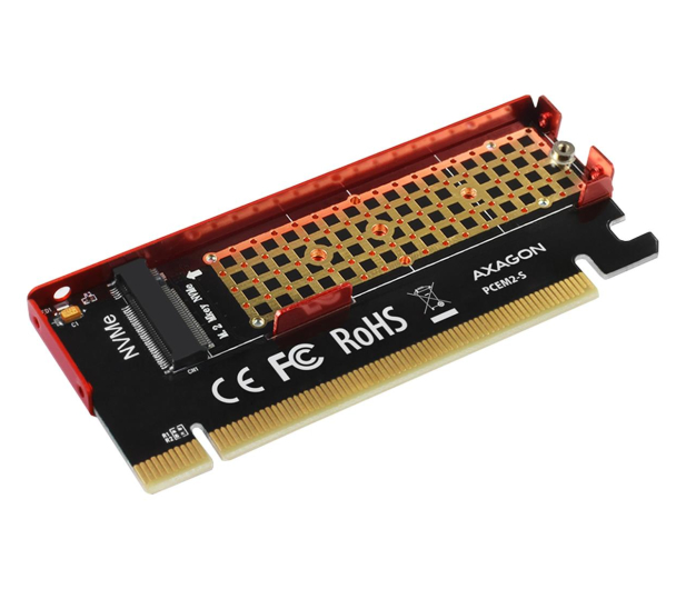 Axagon PCEM2-S Adapter wewnętrzny PCIe x16, 1x M.2 NVMe M-ke - 1139527 - zdjęcie 3