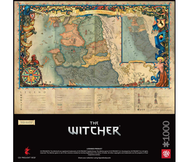Merch Gaming Puzzle: The Witcher 3 The Northern Kingdoms Puzzles 1 - 1133210 - zdjęcie 2