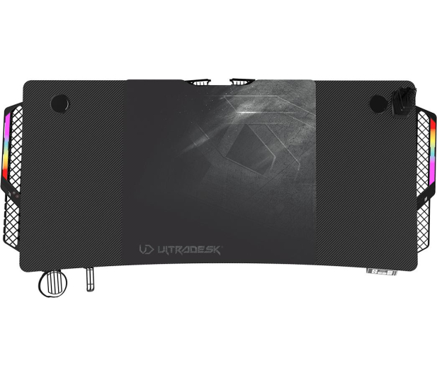 Ultradesk LEVEL V2 LED RGB (Czarne) (elektryczna regulacja) - 1133304 - zdjęcie 4