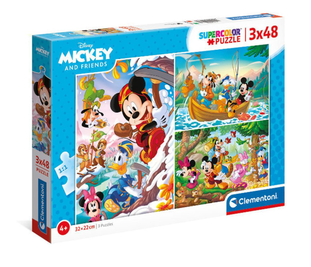 Clementoni Supercolor Mickey i Przyjaciele 3x48 el. 25266 - 1135366 - zdjęcie
