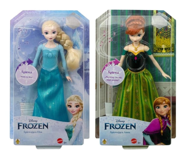 Mattel Zestaw prezentowy Frozen Śpiewające Lalki Elsa + Anna - 1144787 - zdjęcie
