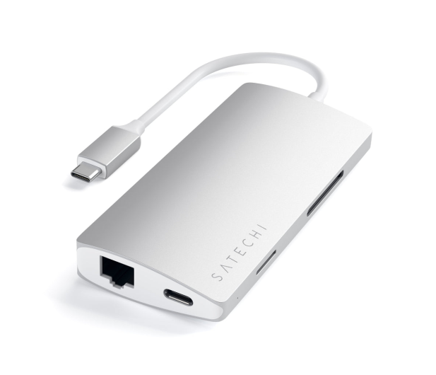 Satechi Aluminium Adapter V2 (USB-C, 3xUSB-A, 4K HDMI, mSD) (silver) - 1144468 - zdjęcie 2