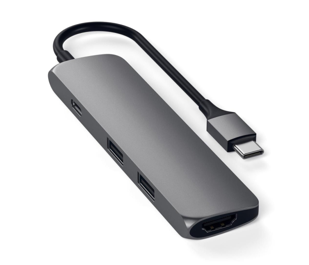 Satechi Aluminium Adapter Slim (USB-C, 4K HDMI, 2x USB-A)(space gr.) - 1144462 - zdjęcie