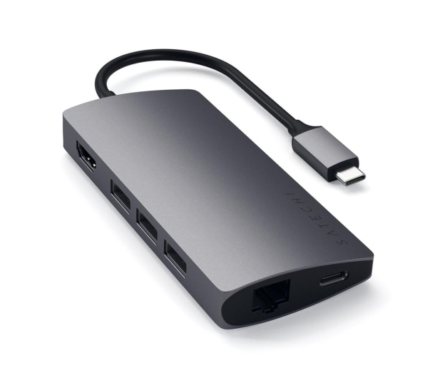 Satechi Aluminium Adapter V2 (USB-C, 3xUSB-A, 4K HDMI, mSD) - 1144470 - zdjęcie