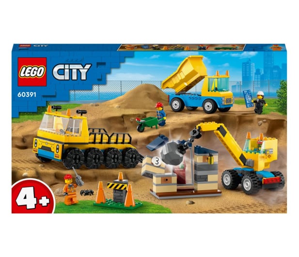 LEGO City 60391 Ciężarówki i dźwig z kulą wyburzeniową - 1144459 - zdjęcie