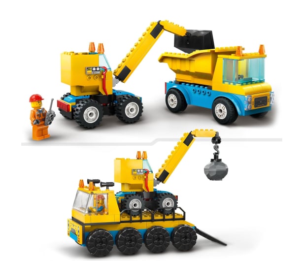 LEGO City 60391 Ciężarówki i dźwig z kulą wyburzeniową - 1144459 - zdjęcie 3