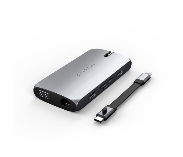 Satechi on the go multiport (USB-C, 2xUSB-A, HDMI, VGA) (space gray) - 1144485 - zdjęcie 2