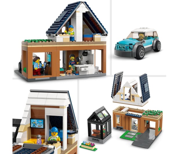 LEGO City 60398 Domek rodzinny i samochód elektryczny - 1144463 - zdjęcie 5