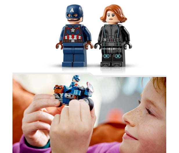 LEGO Marvel 76260 Motocykle Czarnej Wdowy i Kapitana Ameryki - 1144501 - zdjęcie 4