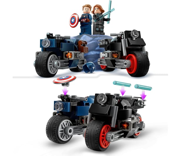 LEGO Marvel 76260 Motocykle Czarnej Wdowy i Kapitana Ameryki - 1144501 - zdjęcie 3